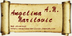 Angelina Marilović vizit kartica